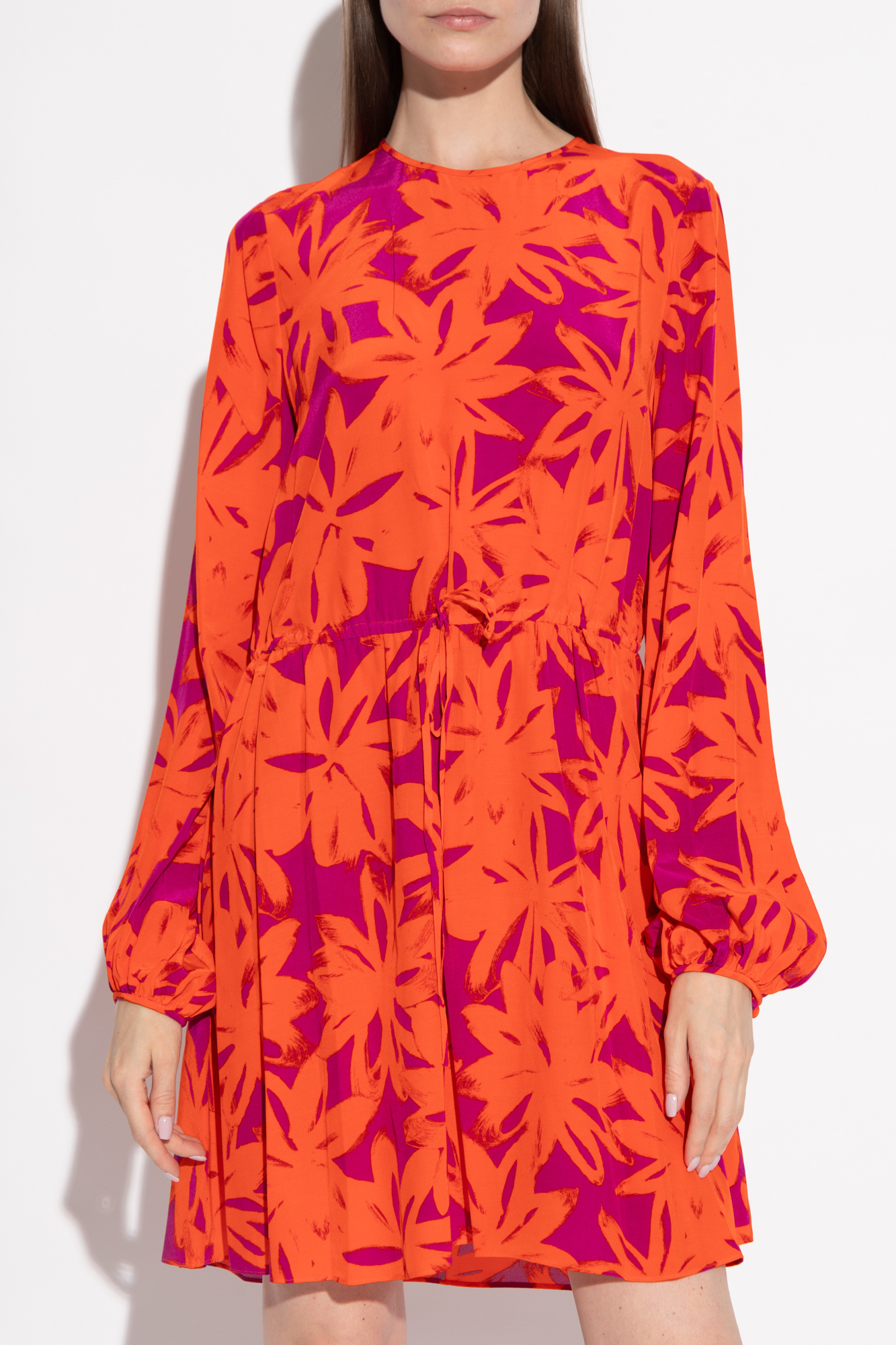 Dvf tie front mini hot sale dress